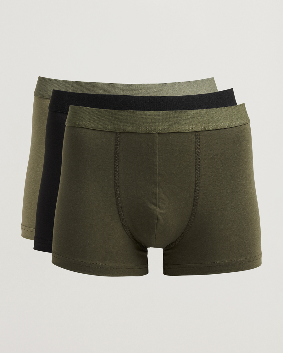 Mies | Alusvaatteet | Bread & Boxers | 3-Pack Boxer Brief Khaki/Green/Black