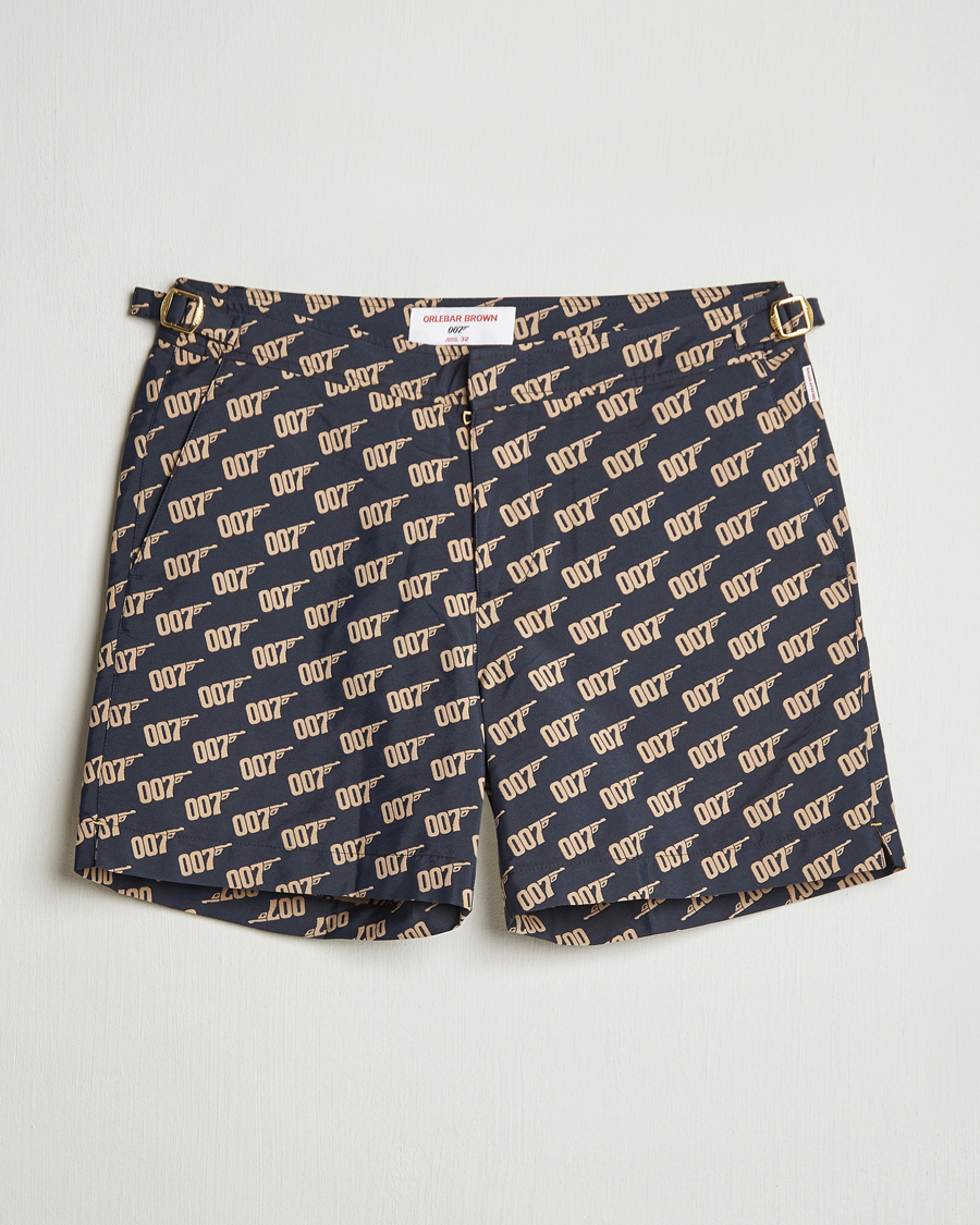 Mies | Uimahousut | Orlebar Brown | Bulldog Jaquard 007 Monogram Swimshorts Black