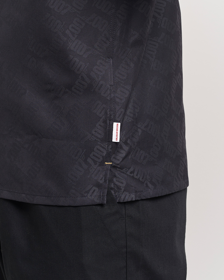 Mies | Kauluspaidat | Orlebar Brown | Hibbert 007 Monogram Shirt Black