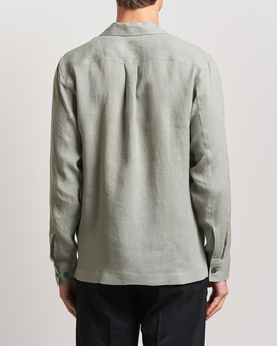 Mies | Kauluspaidat | Orlebar Brown | Maitan Long Sleeve Golden Gun Shirt Penny Green