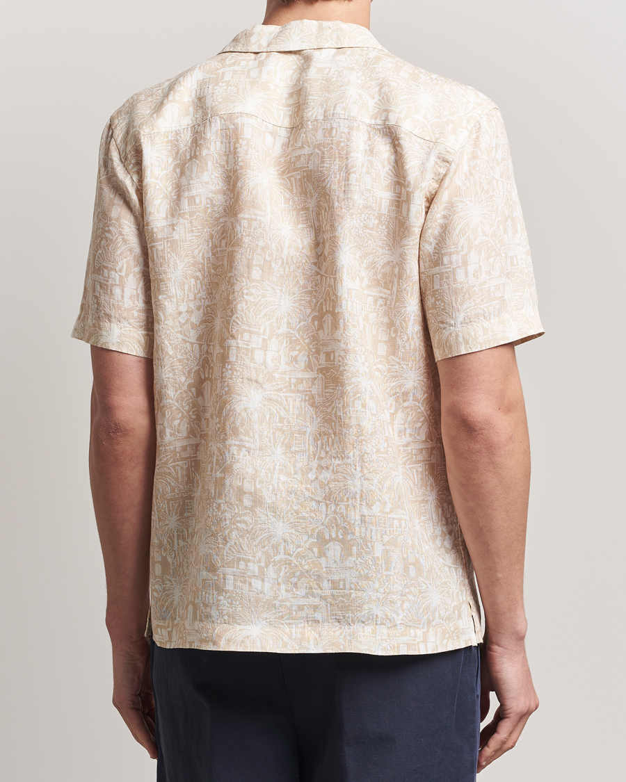 Mies | Kauluspaidat | Eton | Resort Printed Short Sleeve Shirt Beige