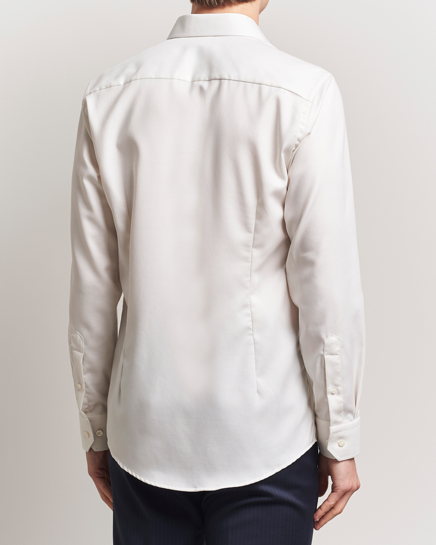 Mies | Kauluspaidat | Eton | Slim Fit Fine Twill Shirt Off White Melange