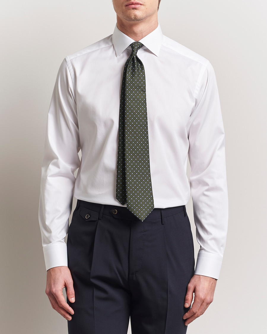 Mies | Kauluspaidat | Eton | Slim Fit Signature Twill Contrast Shirt White