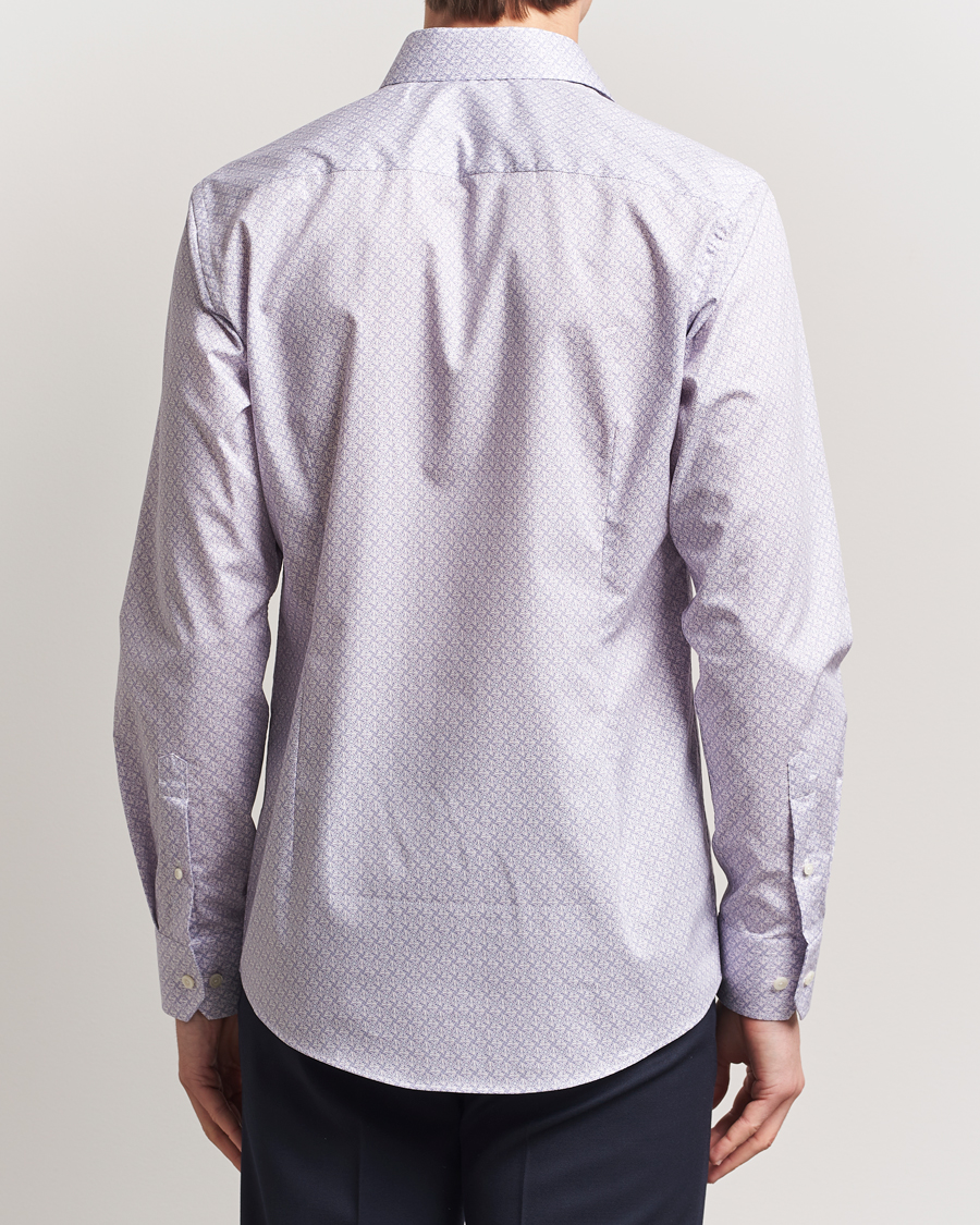 Mies | Kauluspaidat | Eton | Slim Fit Signature Twill Printed Shirt Pink