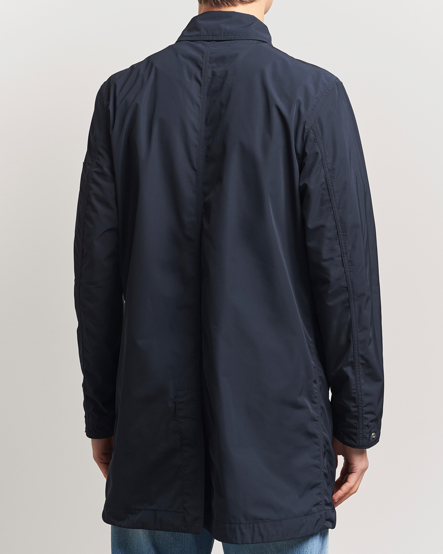 Mies | Takit | Stone Island | Micro Twill Long Coat Navy Blue