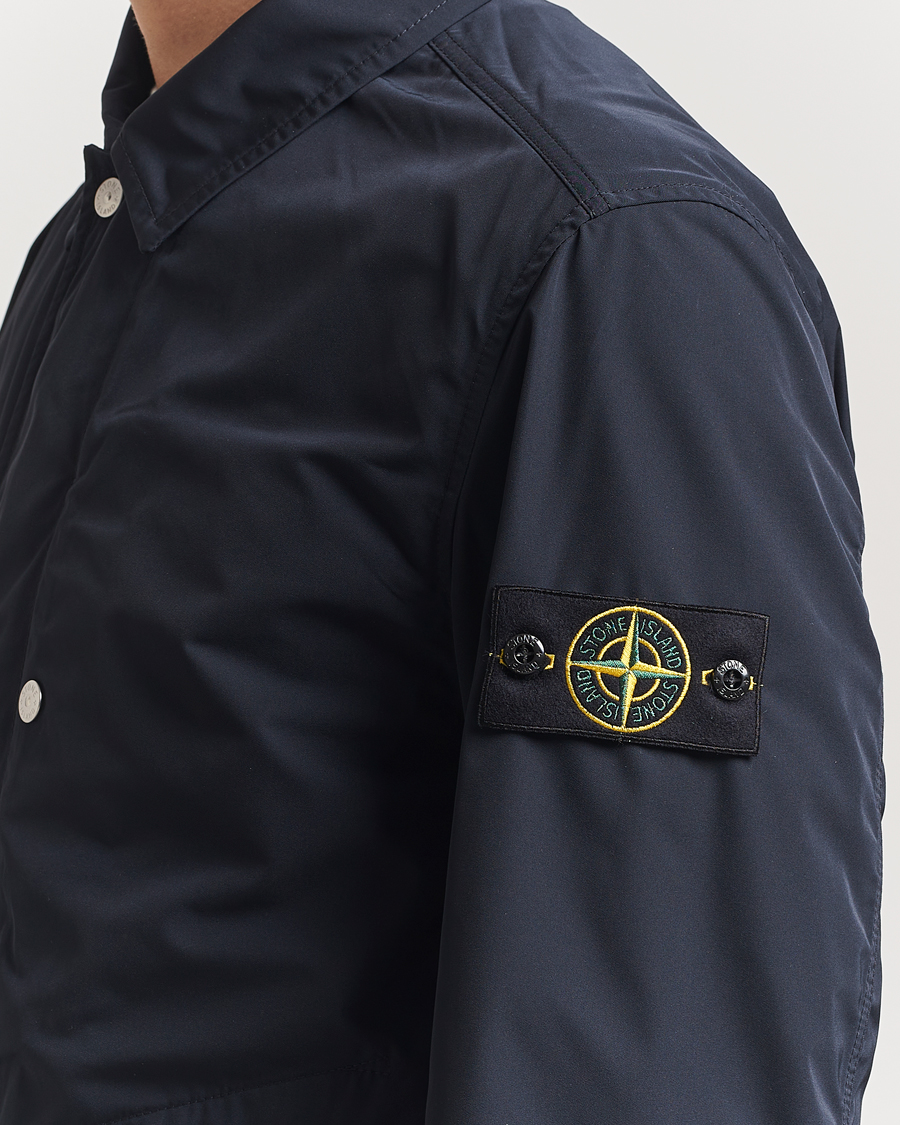 Mies | Takit | Stone Island | Micro Twill Long Coat Navy Blue