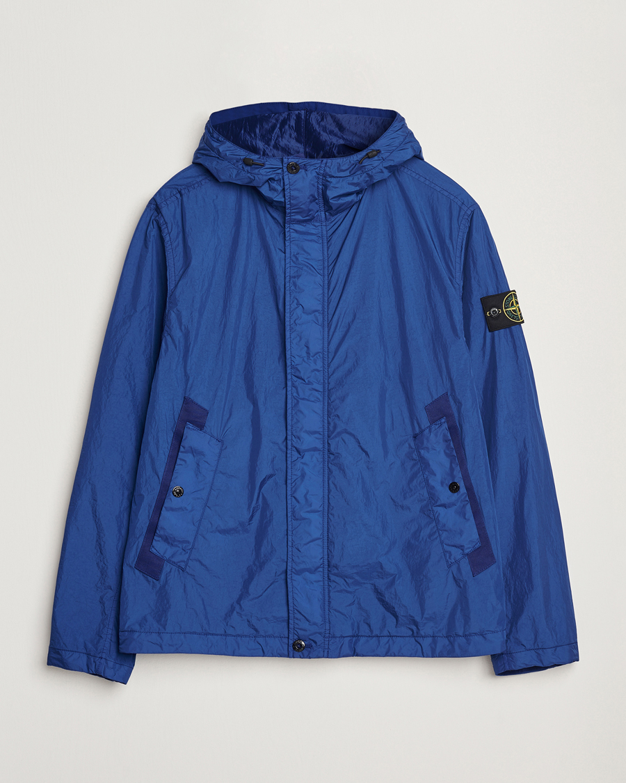 Mies | Takit | Stone Island | Crinkle Reps Hooded Jacket Bright Blue