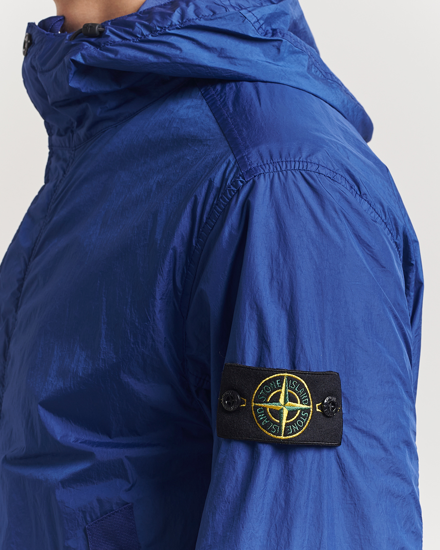 Mies | Takit | Stone Island | Crinkle Reps Hooded Jacket Bright Blue