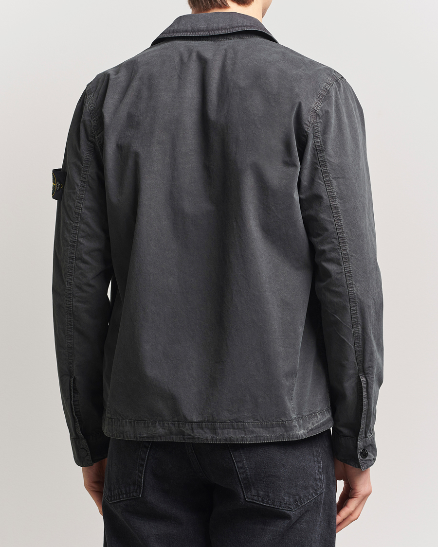 Mies | Kauluspaidat | Stone Island | Old Effect Garment Washed Zip Overshirt Charcoal