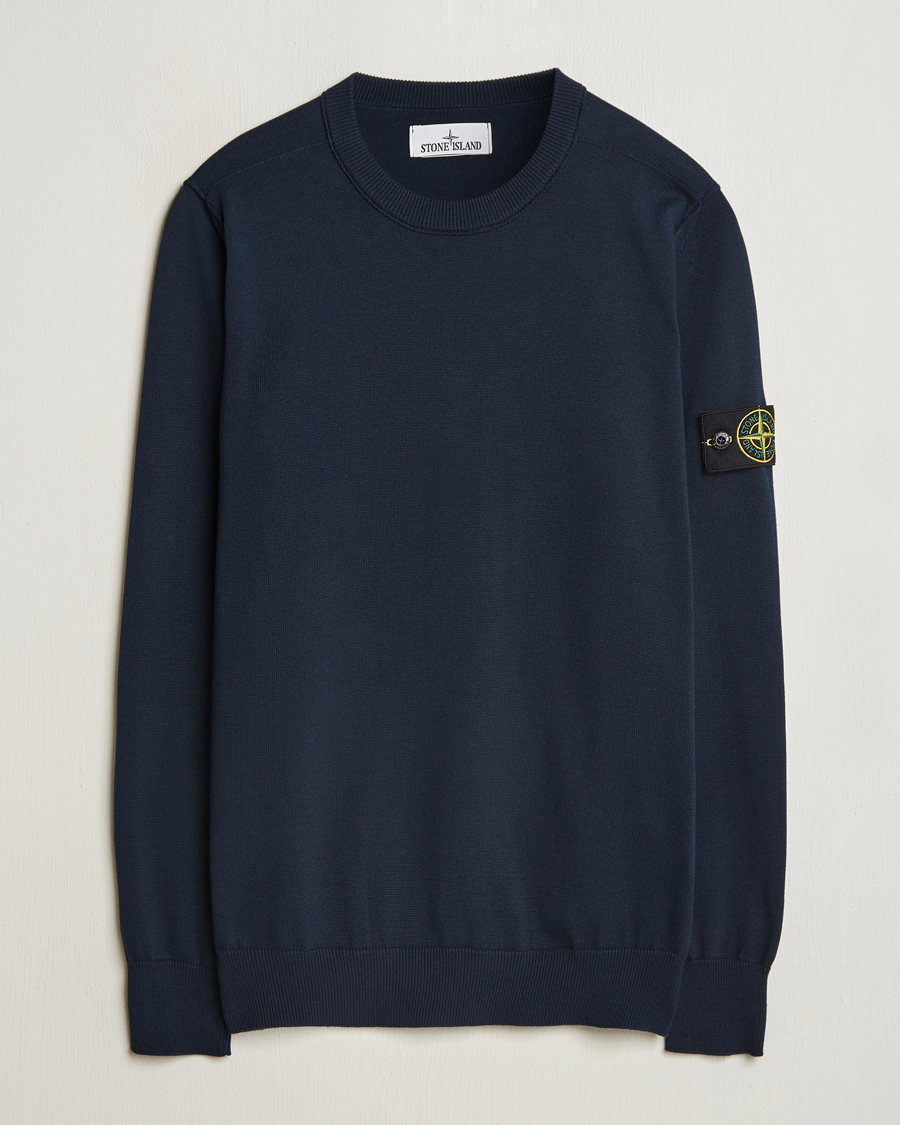 Mies | Puserot | Stone Island | Soft Organic Cotton Crew Neck Navy Blue