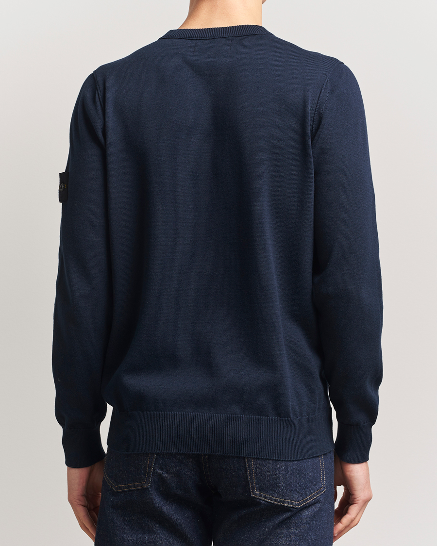 Mies | Puserot | Stone Island | Soft Organic Cotton Crew Neck Navy Blue