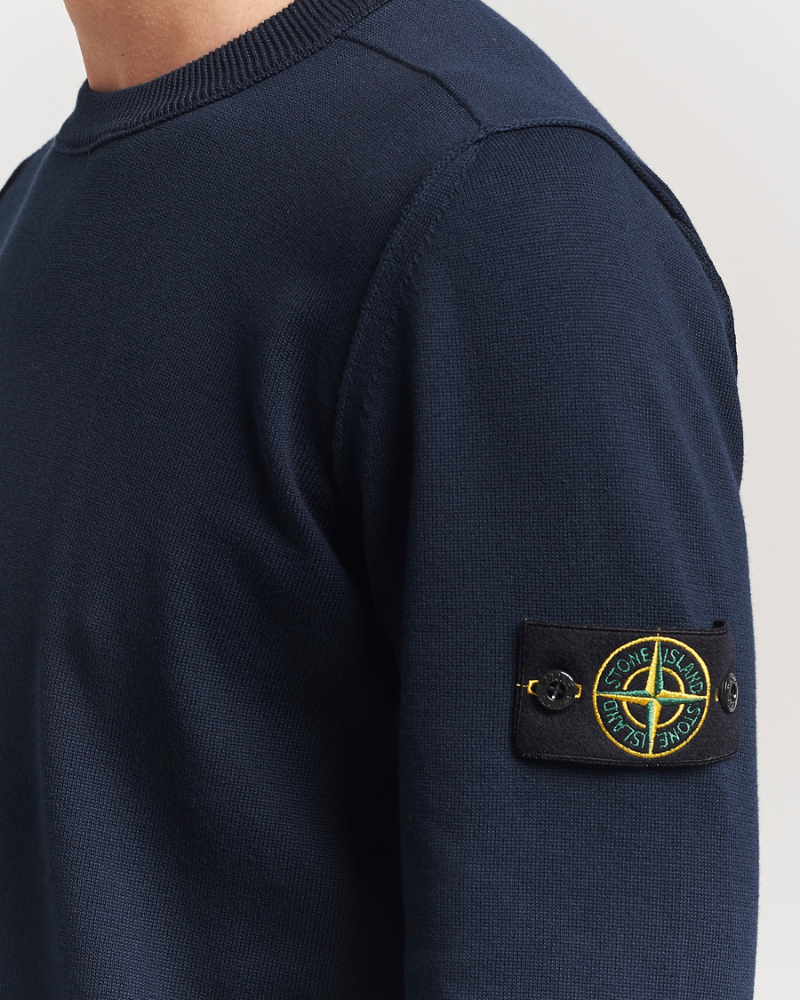 Mies | Puserot | Stone Island | Soft Organic Cotton Crew Neck Navy Blue