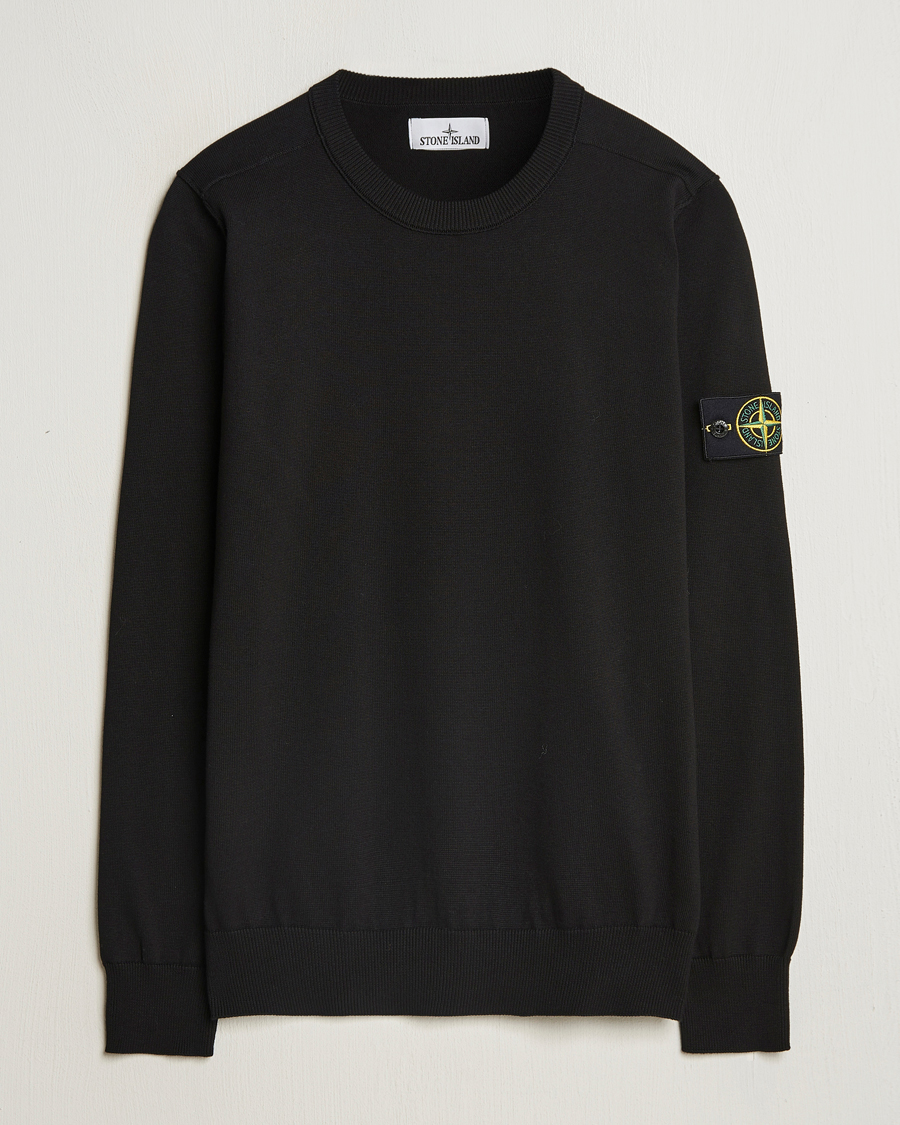 Mies | Puserot | Stone Island | Soft Organic Cotton Crew Neck Black