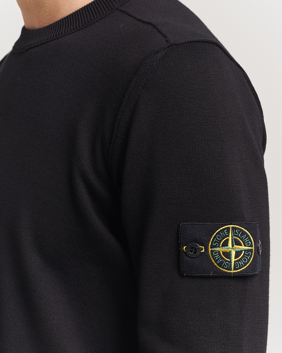 Mies | Puserot | Stone Island | Soft Organic Cotton Crew Neck Black