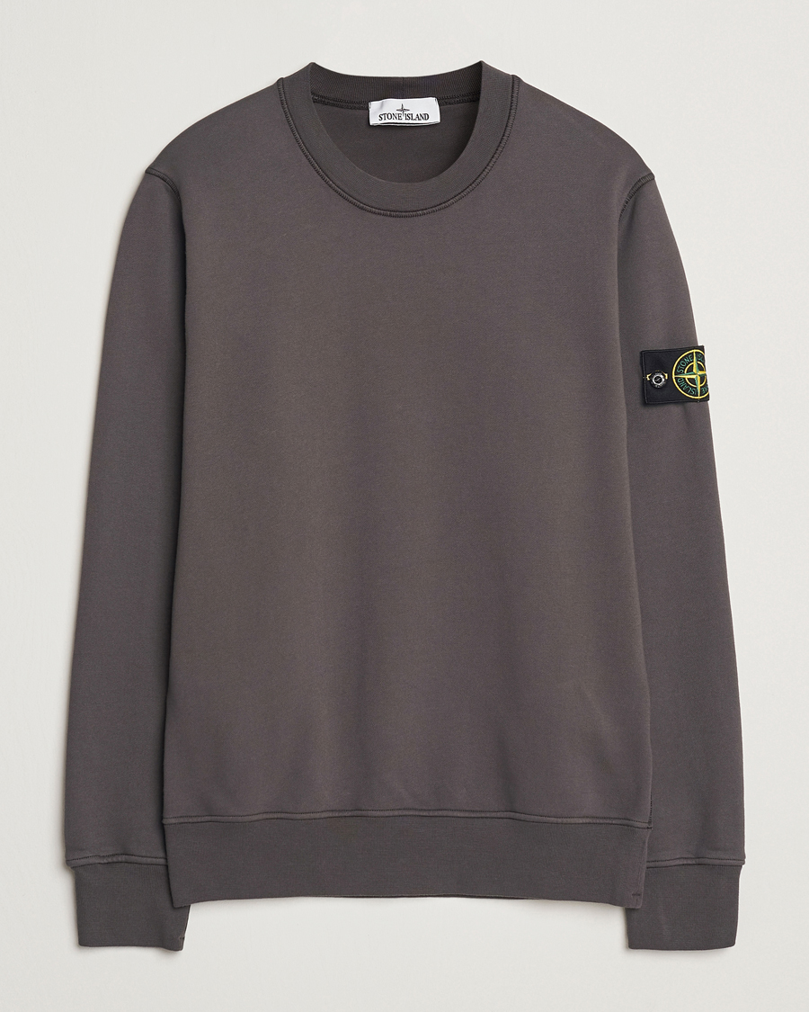 Mies | Puserot | Stone Island | Garment Dyed Fleece Sweatshirt Charcoal
