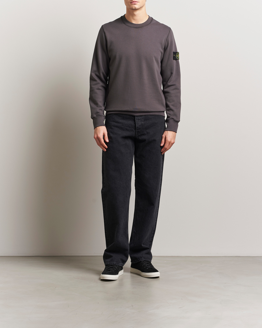 Mies | Puserot | Stone Island | Garment Dyed Fleece Sweatshirt Charcoal