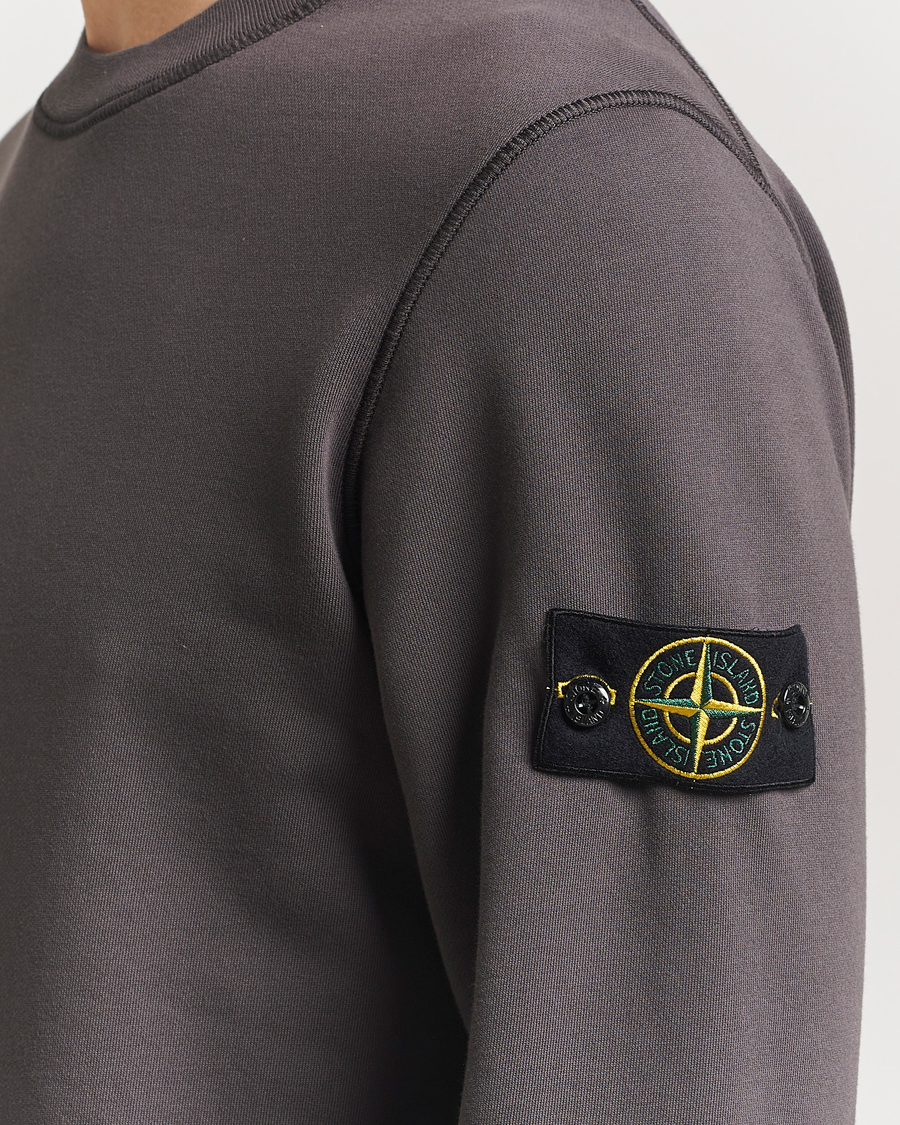 Mies | Puserot | Stone Island | Garment Dyed Fleece Sweatshirt Charcoal