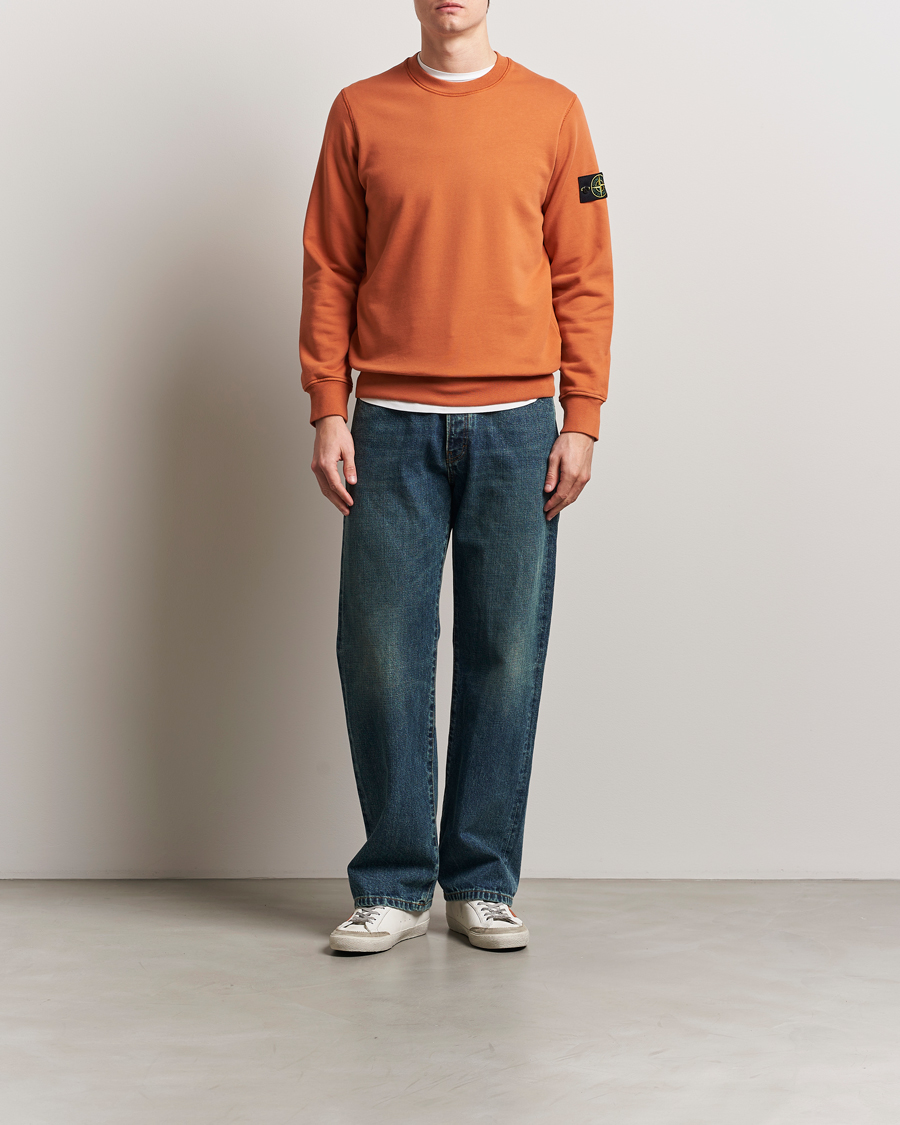 Mies | Puserot | Stone Island | Garment Dyed Fleece Sweatshirt Sienna