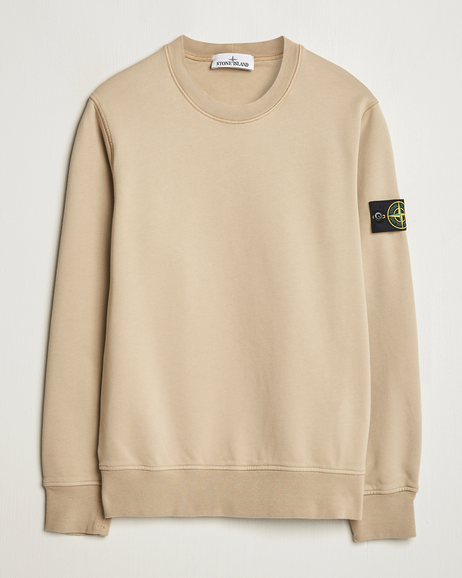 Mies | Puserot | Stone Island | Garment Dyed Fleece Sweatshirt Desert