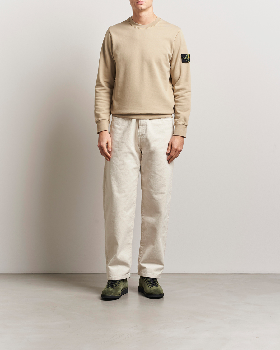 Mies | Puserot | Stone Island | Garment Dyed Fleece Sweatshirt Desert