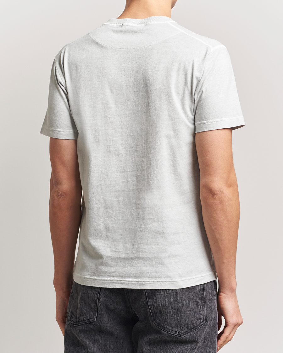 Mies | T-paidat | Stone Island | Organic Cotton Fissato Effect T-Shirt Pearl Grey