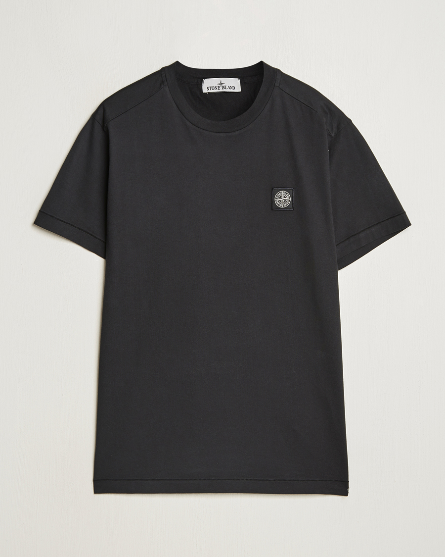 Mies | T-paidat | Stone Island | Garment Dyed Cotton Jersey T-Shirt Black