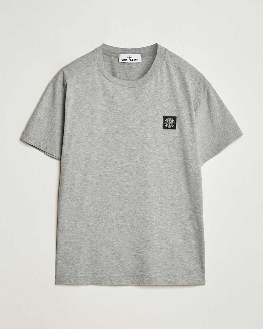 Mies | T-paidat | Stone Island | Garment Dyed Cotton Jersey T-Shirt Melange Grey