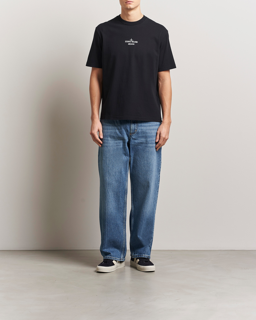 Mies | T-paidat | Stone Island | Organic Cotton Archivio Print T-Shirt Black