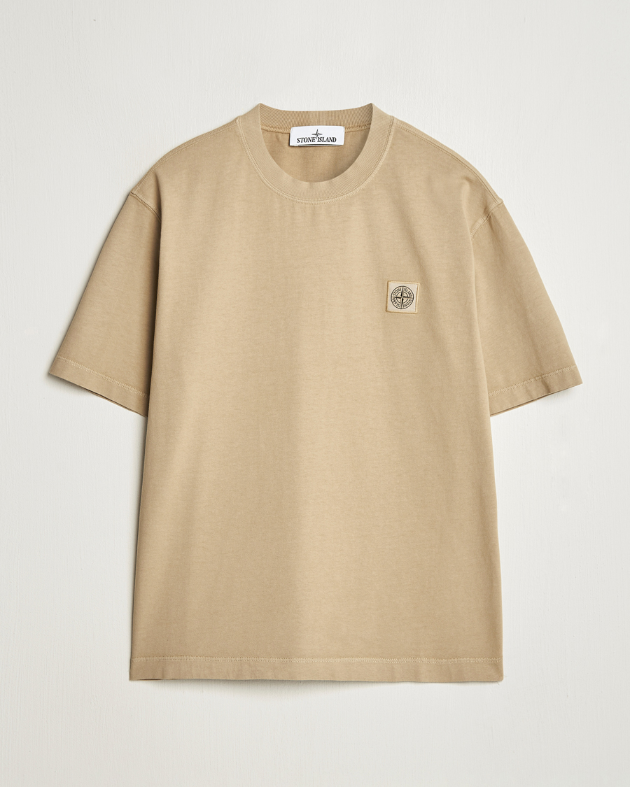 Mies | T-paidat | Stone Island | Combed Organic Cotton T-Shirt Biscuit