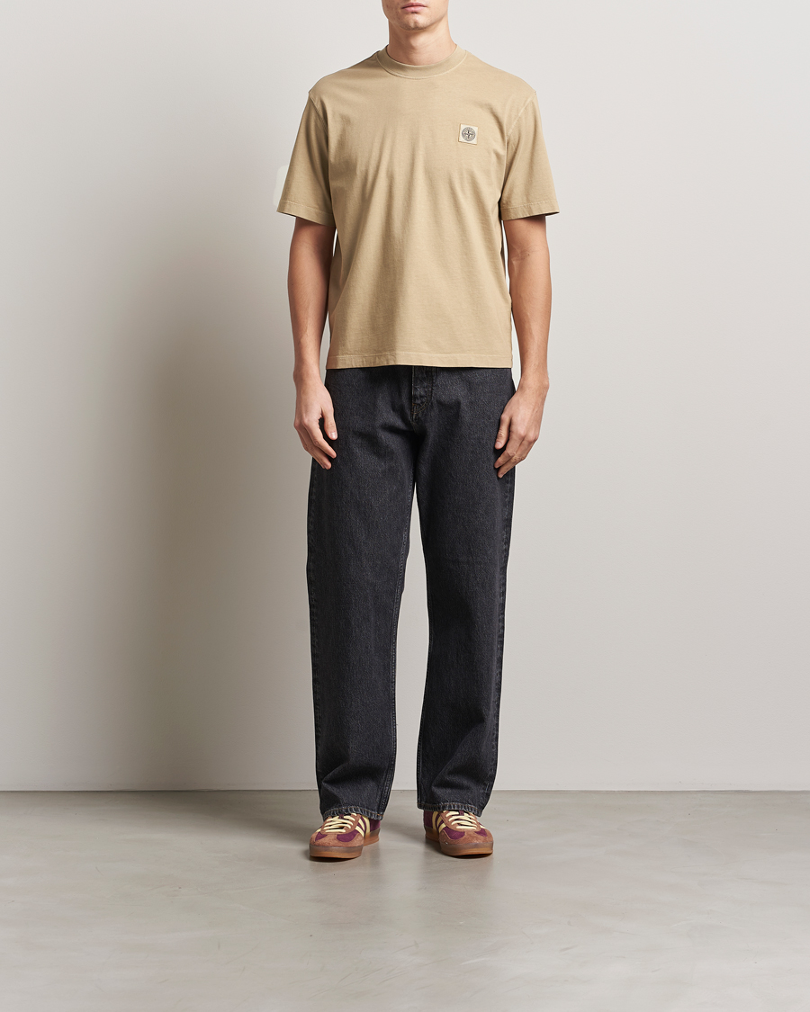 Mies | T-paidat | Stone Island | Combed Organic Cotton T-Shirt Biscuit