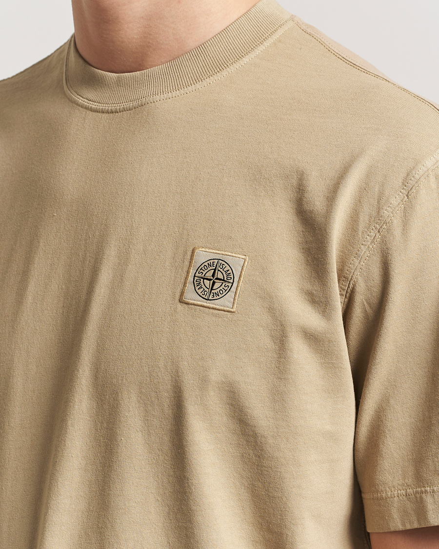 Mies | T-paidat | Stone Island | Combed Organic Cotton T-Shirt Biscuit