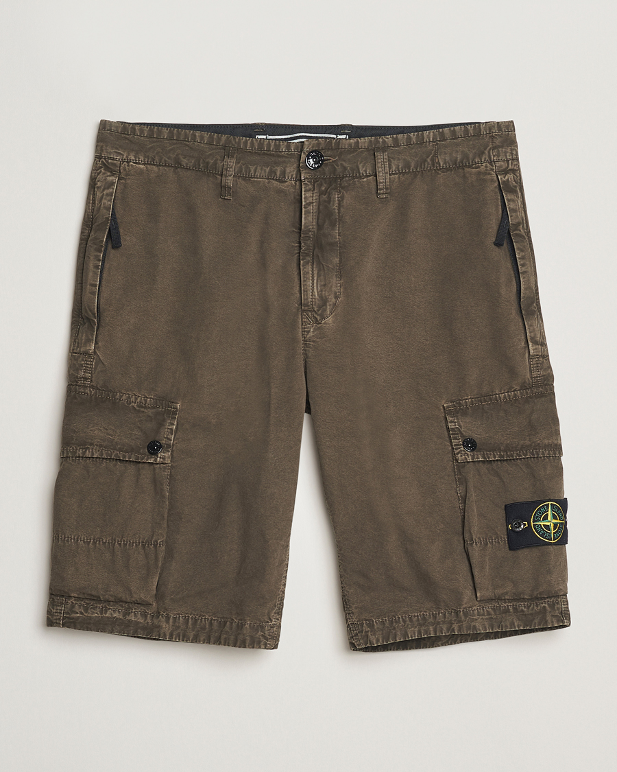 Mies | Shortsit | Stone Island | Brushed Cotton Canvas Cargo Shorts Military Green