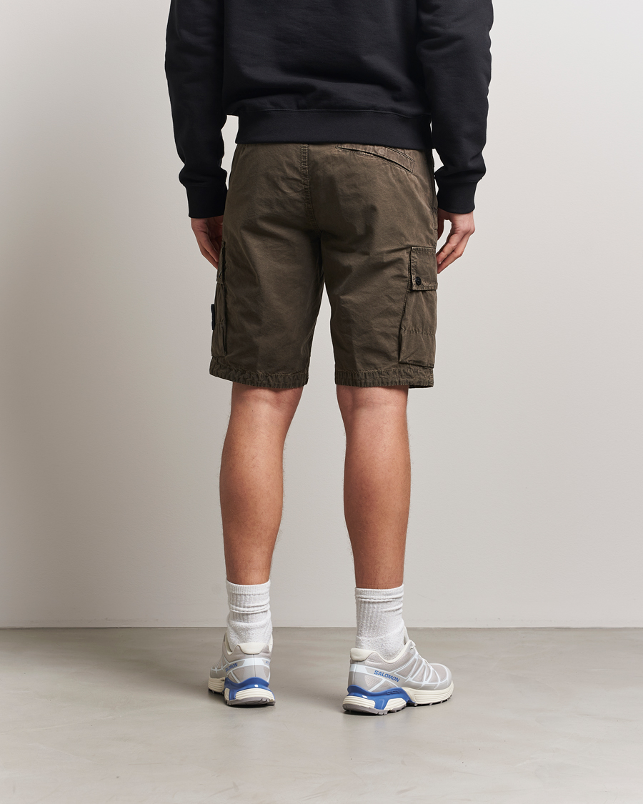 Mies | Shortsit | Stone Island | Brushed Cotton Canvas Cargo Shorts Military Green