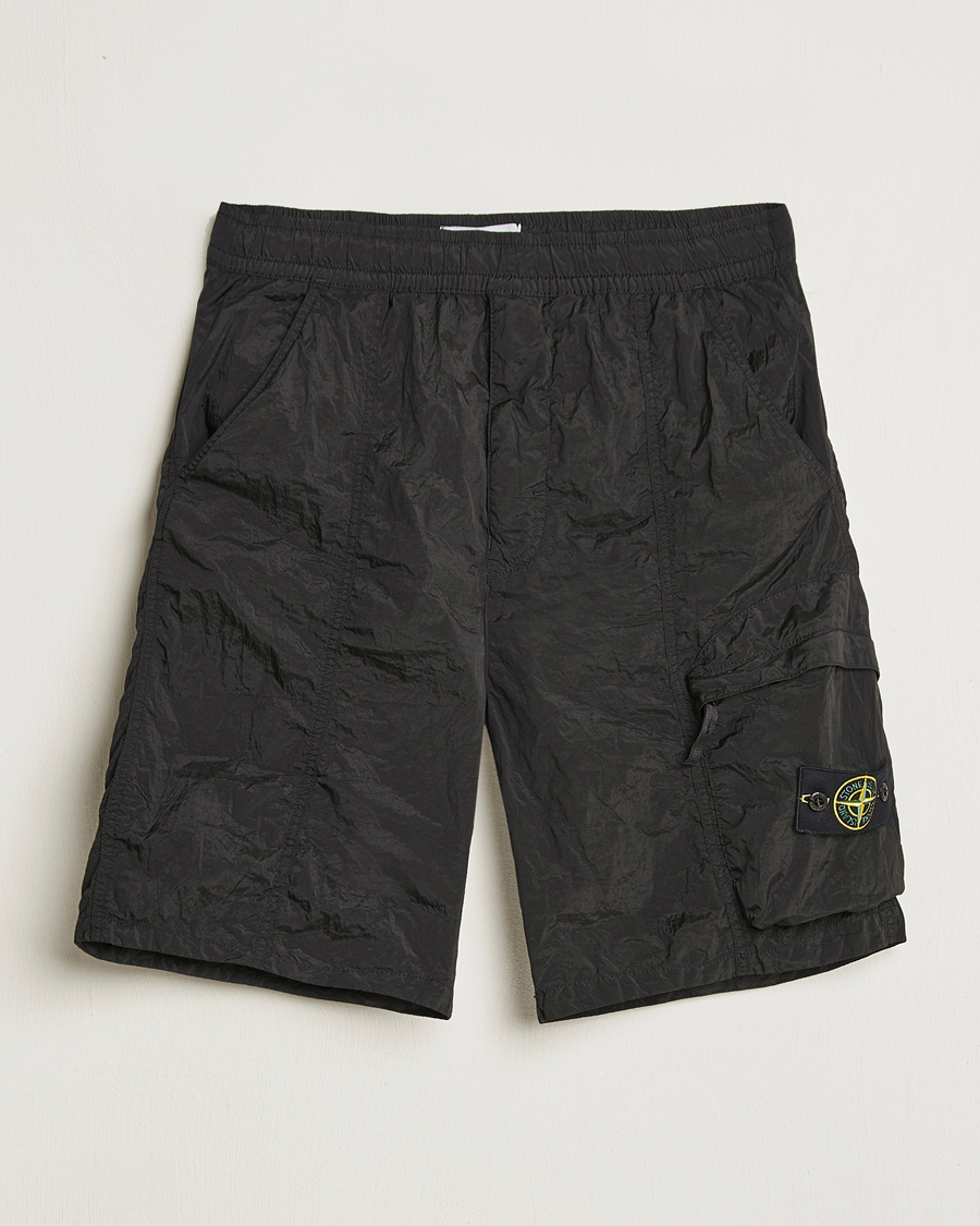 Mies | Shortsit | Stone Island | Nylon Metal Drawstring Cargo Shorts Black