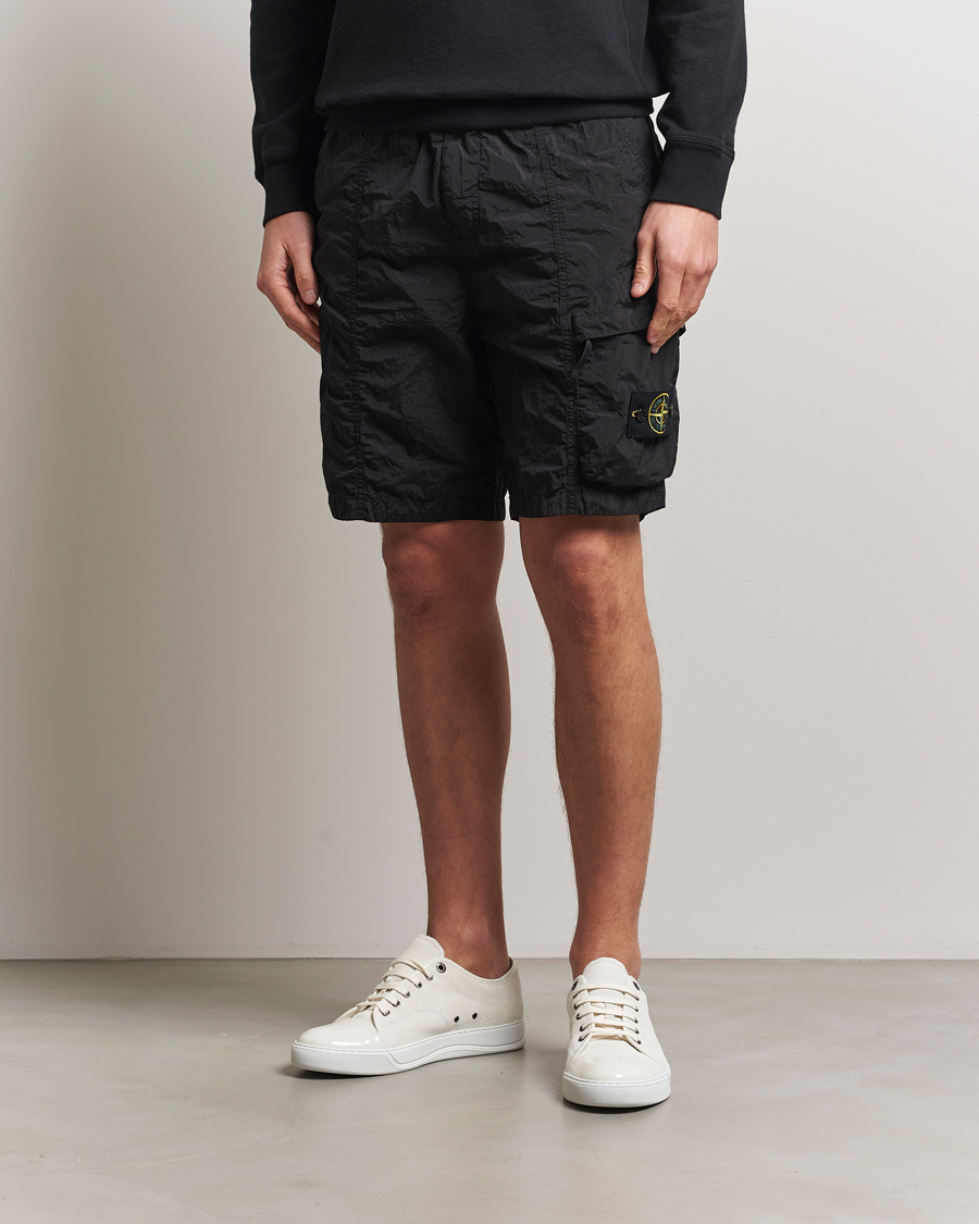 Mies | Shortsit | Stone Island | Nylon Metal Drawstring Cargo Shorts Black