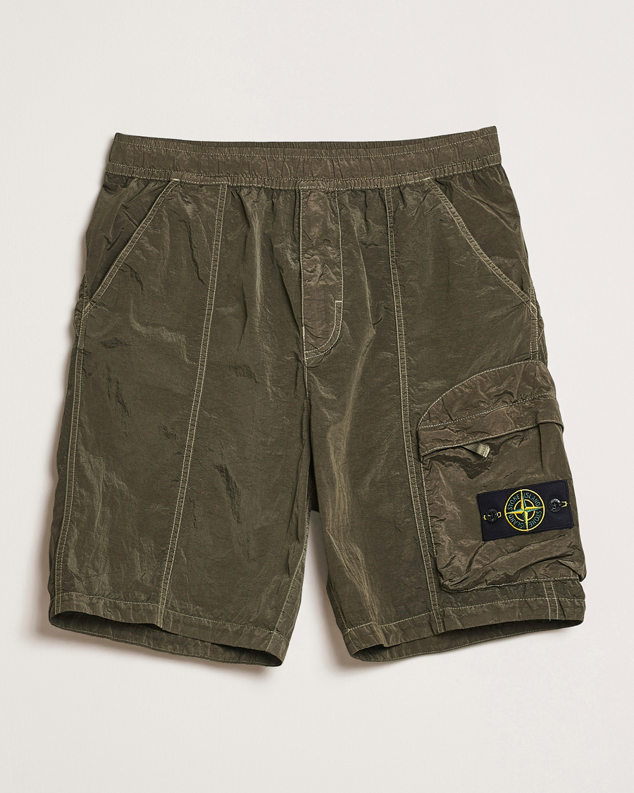 Mies | Shortsit | Stone Island | Nylon Metal Drawstring Cargo Shorts Military Green