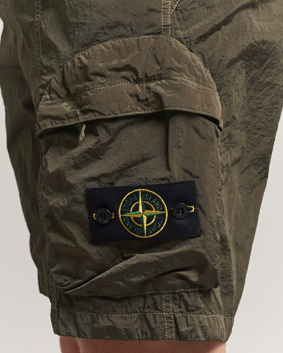 Mies | Shortsit | Stone Island | Nylon Metal Drawstring Cargo Shorts Military Green