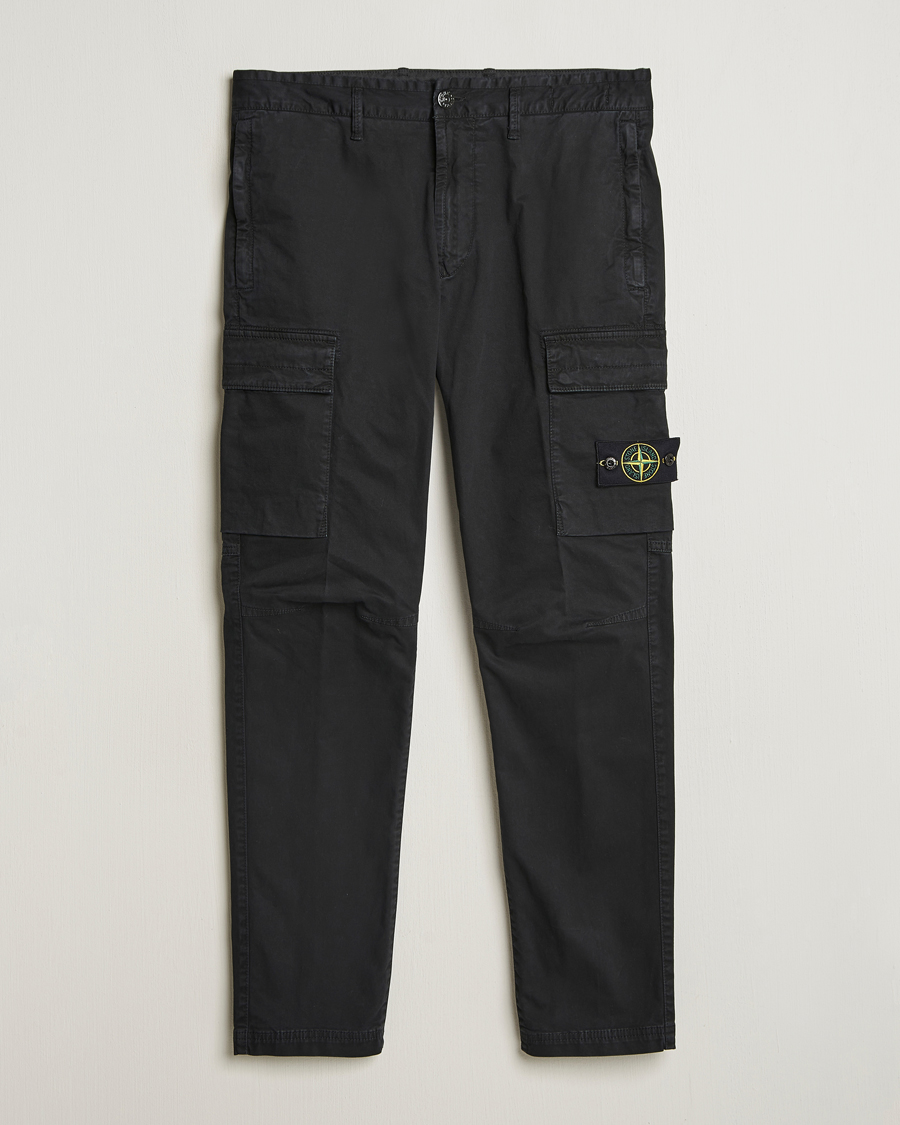 Mies | Housut | Stone Island | Stretch Twill Cargo Pants Black