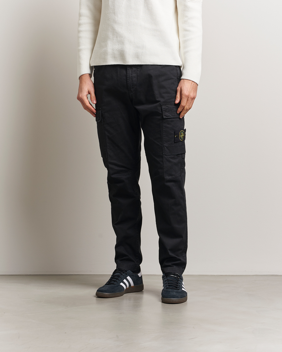 Mies | Housut | Stone Island | Stretch Twill Cargo Pants Black