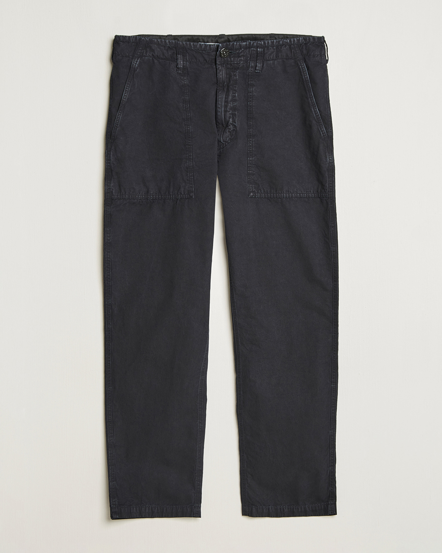 Mies | Housut | Stone Island | Brushed Cotton Canvas Fatigue Pants Navy Blue