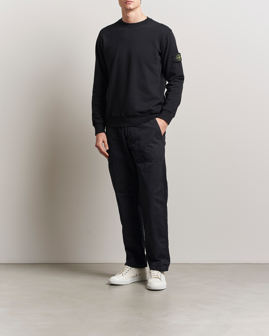 Mies | Housut | Stone Island | Brushed Cotton Canvas Fatigue Pants Navy Blue