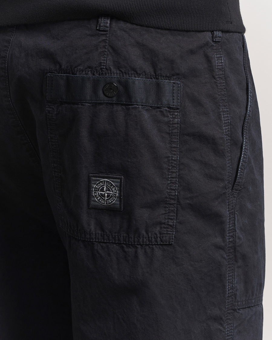 Mies | Housut | Stone Island | Brushed Cotton Canvas Fatigue Pants Navy Blue