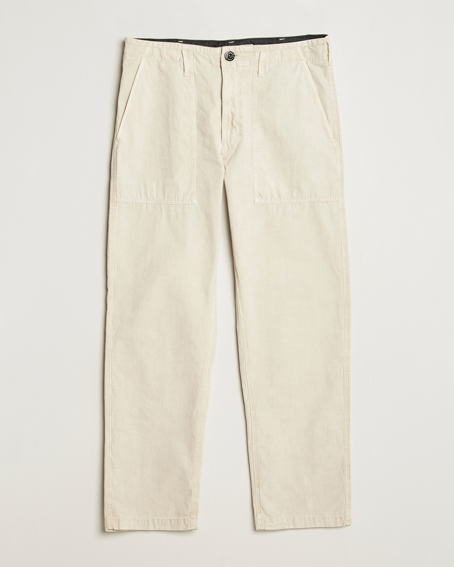 Mies | Housut | Stone Island | Brushed Cotton Canvas Fatigue Pants Sand