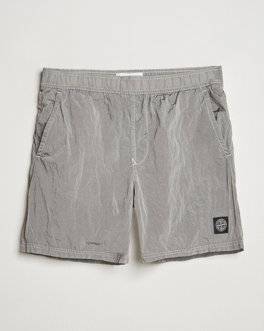 Mies | Uimahousut | Stone Island | Nylon Metal Econyl Swimshorts Pearl Grey