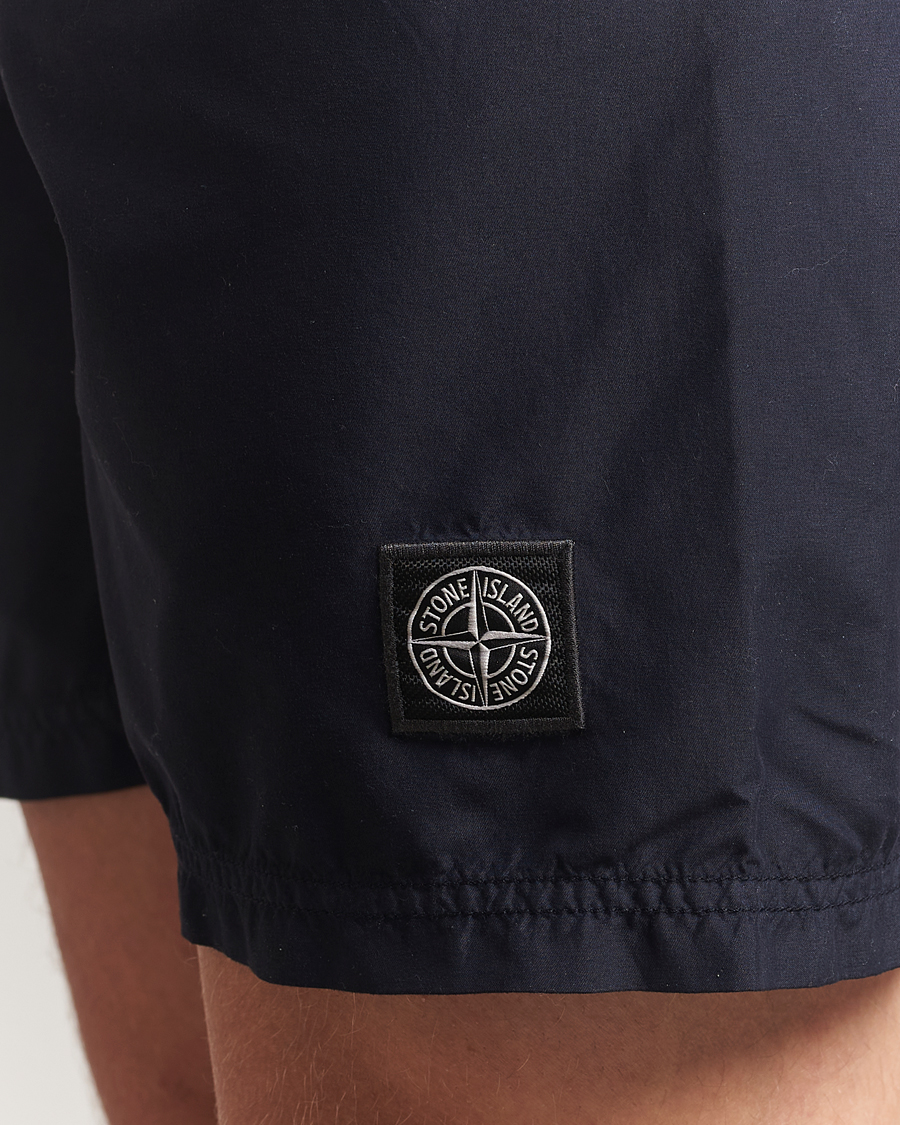 Mies | Uimahousut | Stone Island | Brushed Nylon Swimshorts Navy Blue