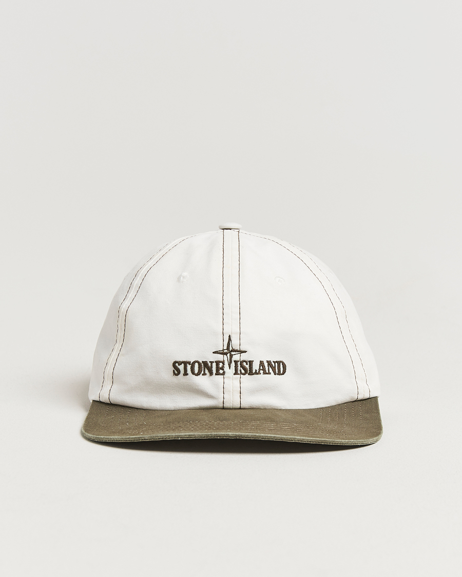 Mies | Stone Island Tela Resinata Block Colour Cap Military Green | Stone Island | Tela Resinata Block Colour Cap Military Green