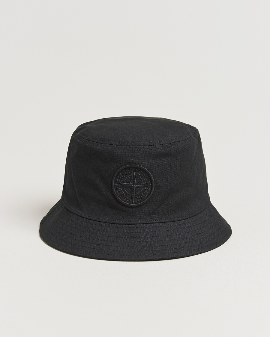 Mies | Stone Island Logo Bucket Hat Black | Stone Island | Logo Bucket Hat Black