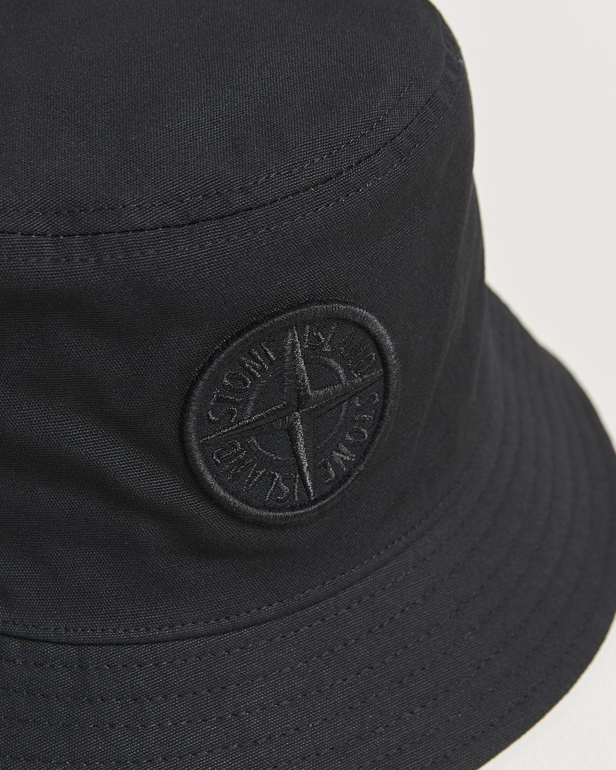 Mies | Stone Island Logo Bucket Hat Black | Stone Island | Logo Bucket Hat Black