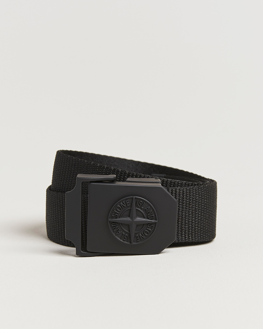 Mies | Stone Island Textile Belt Black | Stone Island | Textile Belt Black