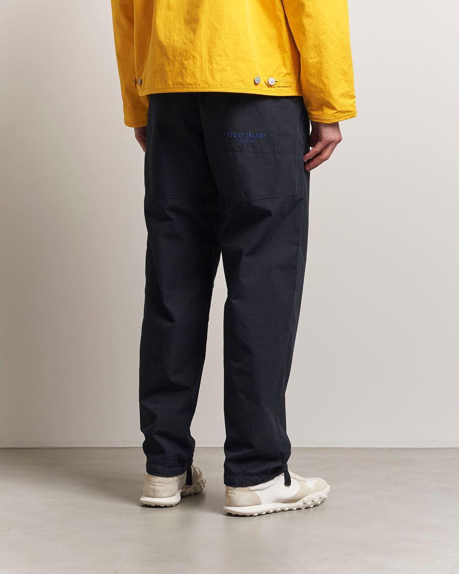 Mies | Housut | Stone Island | Marina Organic Cotton Tela Pants Navy Blue